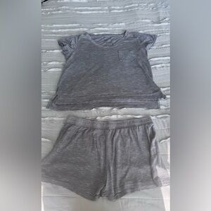 Nicole Miller Gray Striped PJs